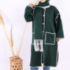 Knitted Scarf Cardigan 12156 Tan - Image 12