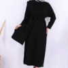 Epaulette Ruffle Knit Dress on the Shoulder 17030 Brown - Image 13