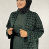 ⚡ Open Abaya – Drop Pattern Knitwear Cardigan|18321 - Image 8
