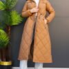 Mine Quilted Coat Soft Orange - Image 2