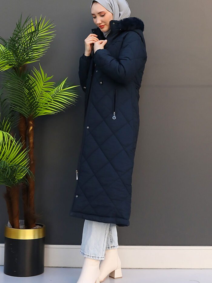Alternative view of Mine Quilted Coat Navy Blue