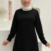 Crew Neck Long Tunic|With Sleeve Cuffs Buttons|2649 - Image 11