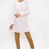 Crew Neck Long Tunic|With Sleeve Cuffs Buttons|2649 - Image 5