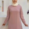 Crew Neck Long Tunic|With Sleeve Cuffs Buttons|2649 - Image 10