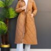 Mine Quilted Coat Soft Orange - Image 3