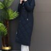 Mine Quilted Coat Navy Blue - Image 3