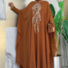Sequin Embroidered Chiffon Cape Dress Evening Suit 3774 Mink - Image 11