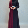 Luxury Evening Dress Gold|Two-Tone Chiffon Gown with Embroidered Belt|3806 - Image 9