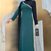 One Shoulder Bow Epaulette Two-Tone Dress 3862 Emerald 11 One Shoulder Bow Epaulette Two-Tone Dress 3862 Emerald - Image 2