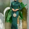 Sequin Embroidered Fishtail Evening Dress 3872 Emerald 16 3872 payet elbise zumrut tesettur abiye bym fashion 52297 96 B