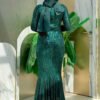 Sequin Embroidered Fishtail Evening Dress 3872 Emerald 8 Sequin Embroidered Fishtail Evening Dress 3872 Emerald - Image 2