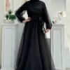Glamorous Evening Dress Women Tulle Gown with Belted Waist|3964 17 evening dress women