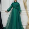Glamorous Evening Dress Women Tulle Gown with Belted Waist|3964 21 Glamorous Evening Dress Women Tulle Gown with Belted Waist|3964 - Image 11