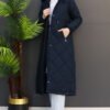 Mine Quilted Coat Navy Blue - Image 4