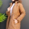 Mine Quilted Coat Soft Orange - Image 5