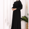 Robe Pleated Knit Dress 6019 Tan - Image 11