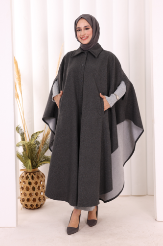 Alternative view of Luxurious Cashmere Poncho| Oversized Batwing Winter Wrap|70068