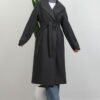 Aleda Cashmere Coat Dark Gray - Image 2