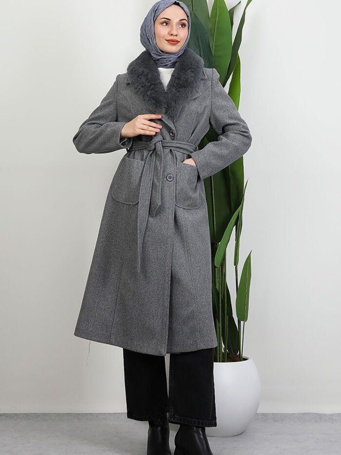 Fur Coat Dark Gray