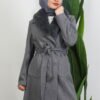 Fur Coat Dark Gray - Image 5