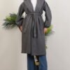 Asuman Cashmere Coat Dark Gray - Image 2