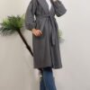 Asuman Cashmere Coat Dark Gray - Image 3