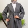 Asuman Cashmere Coat Dark Gray - Image 5
