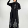 Waist Belted Patterned Knit Dress 18304 Stone - Image 6
