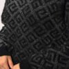 Patterned Crew Neck Tunic 18326 Black - Image 4
