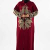 Premium Open Abaya UK|Patterned Zippered Knitwear Cardigan|18320 - Image 6