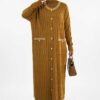 Patterned Knitwear Cardigan 18207 Stone - Image 8