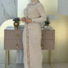Button Detailed Pocket-Look Knitwear Tight Dress 23312 Stone - Image 6