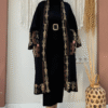 Ethnic Patterned Pocket Knitwear Cardigan 12003 Mink - Image 10