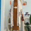 Ethnic Patterned Pocket Knitwear Cardigan 12003 Mink - Image 11