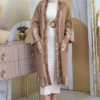 Ethnic Patterned Pocket Knitwear Cardigan 12003 Mink - Image 5