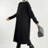 Ruffle Sleeve Knit Tunic 18305 Black - Image 3