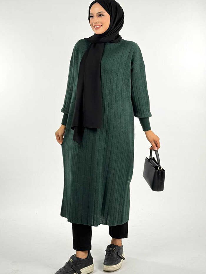 Corduroy Knit Tunic 18302 Emerald