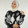 Geometric Pattern Tunic 18316 Black - Image 4
