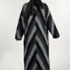 Geometric Patterned Glittery Cardigan 18328 Black-Silver - Image 2