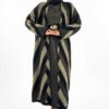 Geometric Patterned Glittery Cardigan 18328 Black-Silver - Image 8