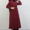 Henna Quilted Coat Claret Red - Image 2