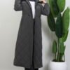 Henna Quilted Coat Claret Red - Image 6