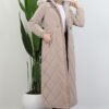 Henna Quilted Coat Claret Red - Image 7