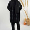 Thin Diamond Patterned Short Cardigan 18327 Black-Silver - Image 2