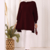 Pearl Detailed Knit Tunic 18309 Mink - Image 5
