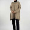 Pearl Detailed Knit Tunic 18309 Mink 26 inci detayli triko tunik 18309 vizon triko tunik bym fashion 59039 11 B