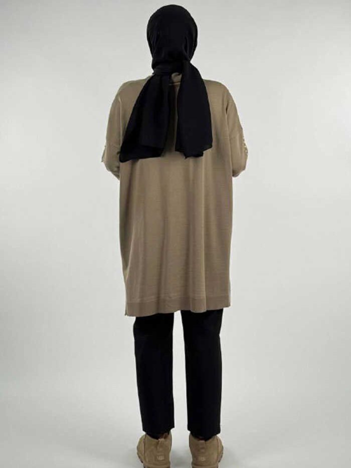 Alternative view of Pearl Detailed Knit Tunic 18309 Mink
