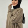 Pearl Detailed Knit Tunic 18309 Mink - Image 4