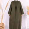 Opulent Winter Abaya|Embossed Knitwear Cardigan(9085) - Image 11