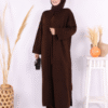 Opulent Winter Abaya|Embossed Knitwear Cardigan(9085) - Image 12